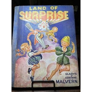 1938 LAND OF SURPRISE Children Color 3-D Optical ILLUSION Movable Book Rare!